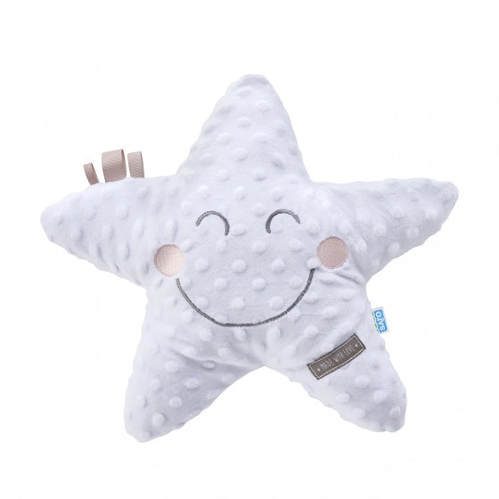 knuffel ster junior grijs 32 x 29 cm