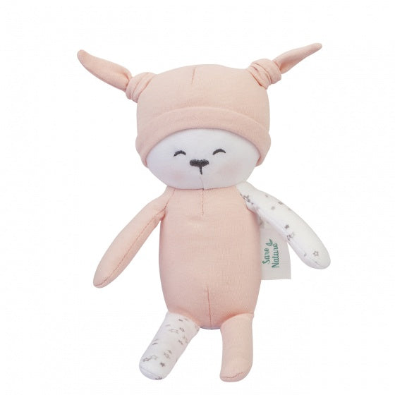 knuffeldiertje junior pluche roze 15 x 25 cm