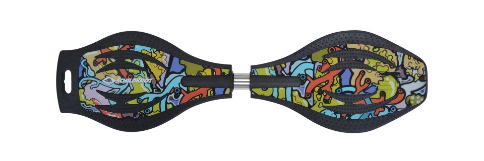 waveboard Good Vibes Graffiti 86 x 22 cm zwart