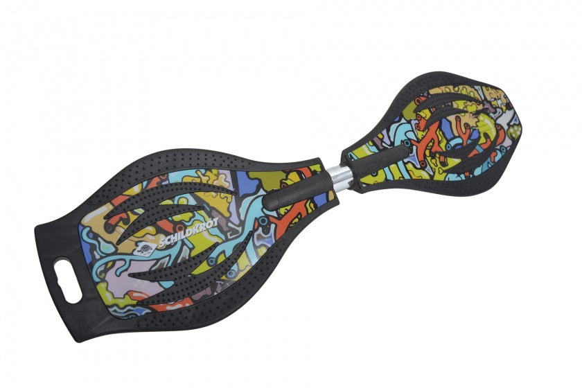 waveboard Good Vibes Graffiti 86 x 22 cm zwart