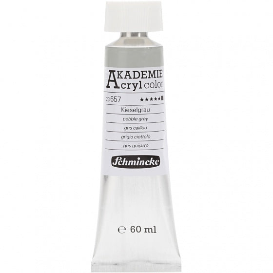 tube Akademie acrylverf 60 ml grijs-pebble (657)