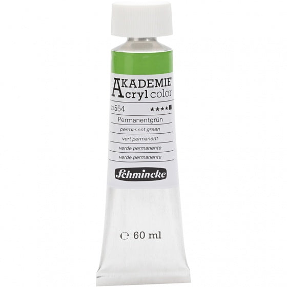 tube Akademie acrylverf 60 ml groen-permanent (554)