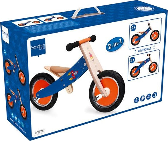 Balance Bike 12 Inch Junior Rood/Blauw