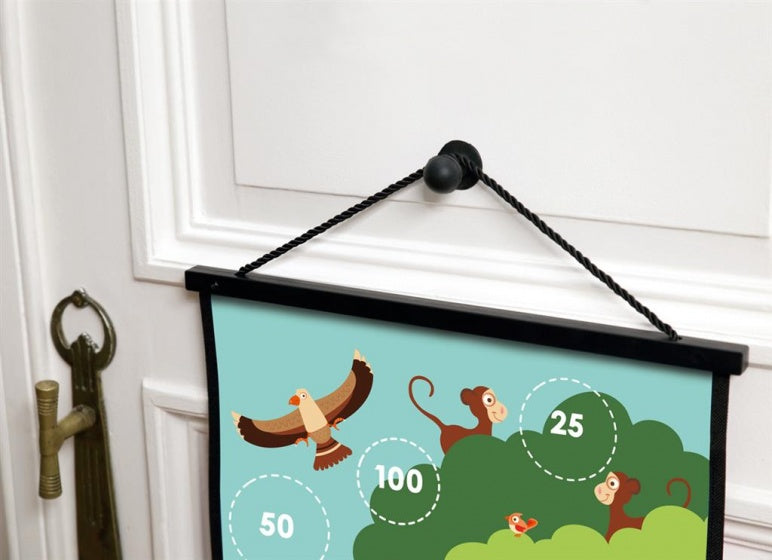 dartbord Safari 2-zijdig 60 x 38 met 6 dartpijlen