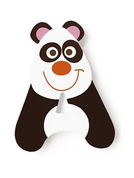 letter A pandabeer zwart/wit 5.5 cm