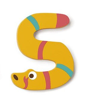 letter S slang geel 5.5 cm