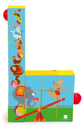 blokkenpuzzel Preschool Circus junior hout 18-delig