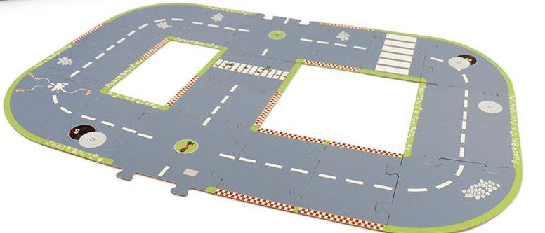 speelset wegdek grijs 18-delig