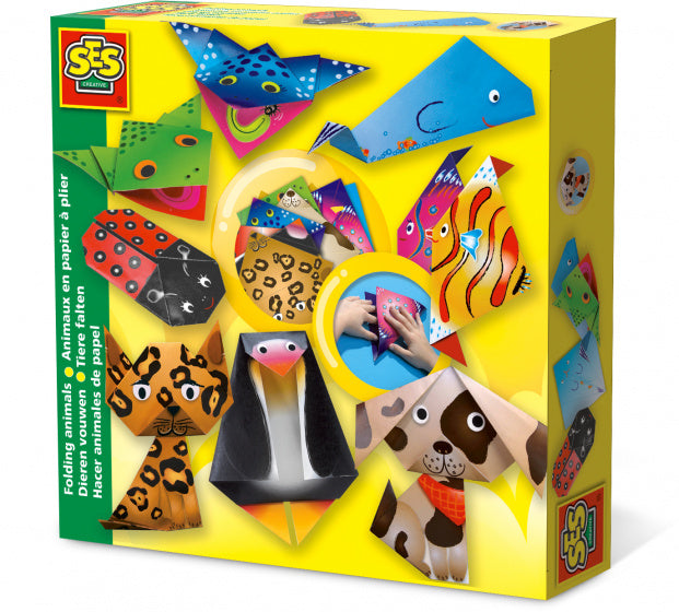 dieren vouwen 20 x 20 cm multicolor