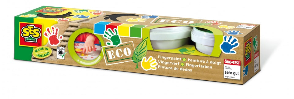 vingerverf Eco 4 stuks multicolor
