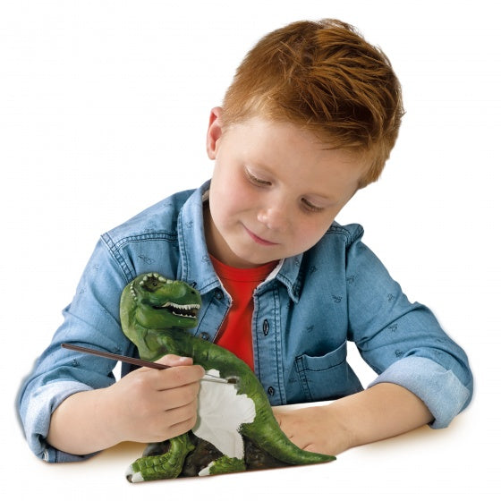 gieten en schilderen T-Rex met skelet glow in the dark