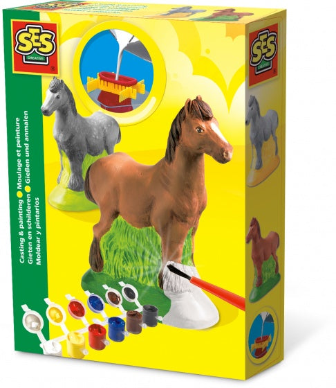 gips gieten en schilderen paard