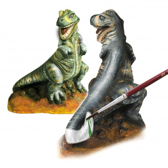 gips gieten en schilderen T-Rex