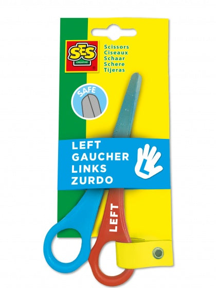 kinderschaar linkshandig 15 cm staal zilver