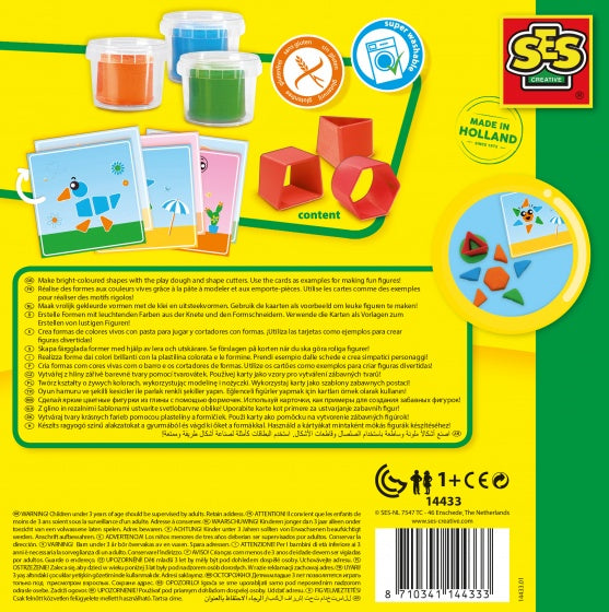 klei met uitsteekvormen 3 x 90 gram multicolor