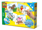 Kleuren met water boerderijdieren 30 x 20 cm multicolor