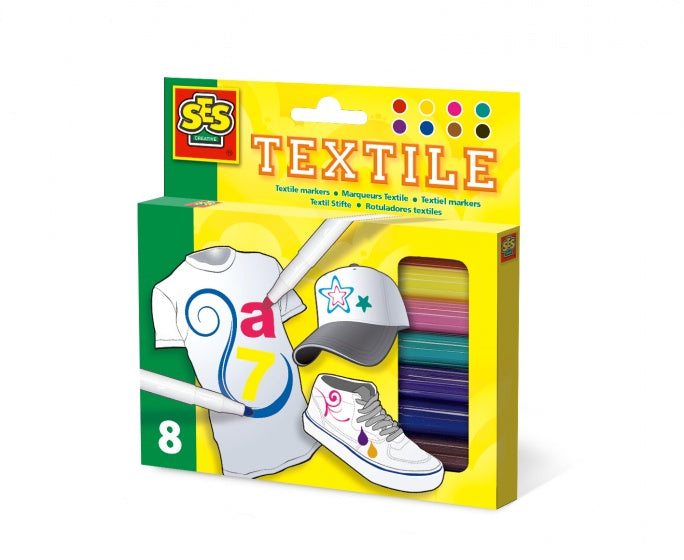 kleurstiften Textiel 8 stuks