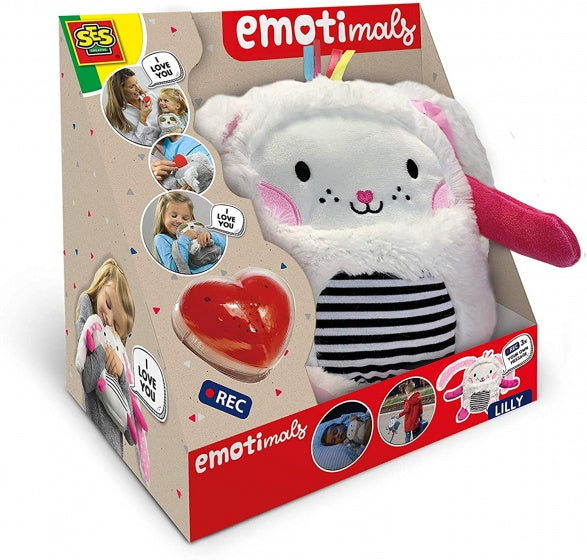knuffel Lilly Emotimals 30 x 20 cm konijn