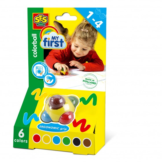 mijn eerste kleurenbal 6 cm