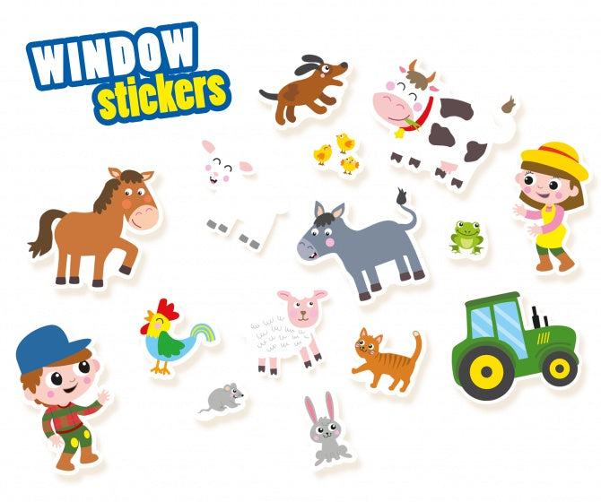 raamstickers boerderij 26 stuks