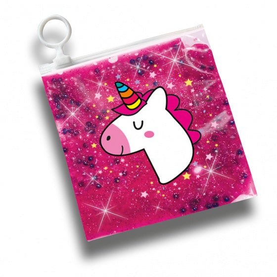 slijm maken unicorn roze/glitter