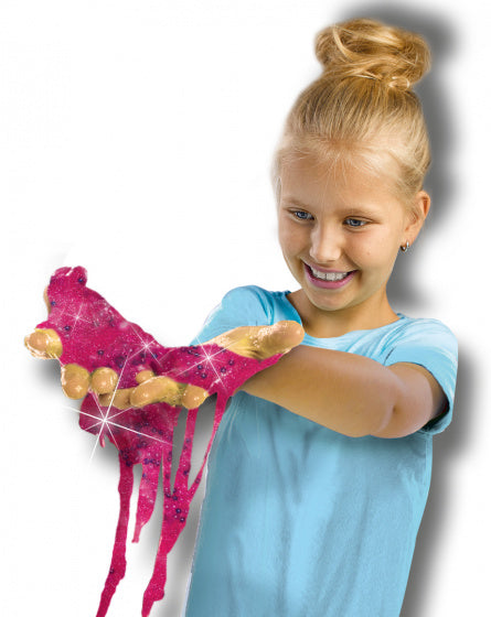 slijm maken unicorn roze/glitter