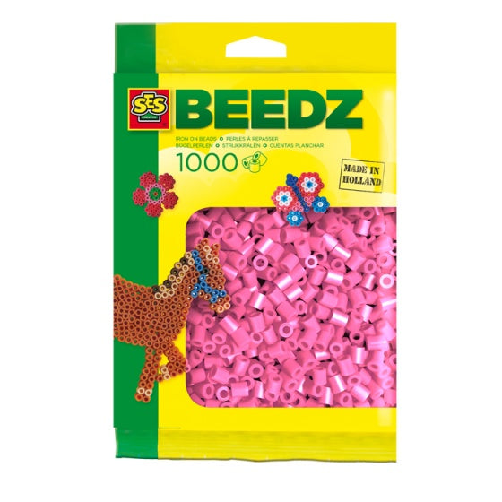 strijkkralen Beedz kunststof 1000 stuks roze