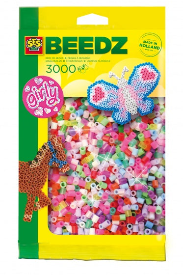 strijkkralenmix Girly junior kunststof 3000 stuks