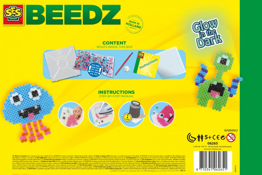 strijkkralenset Beedz Glow in the dark monsters 1200 stuks