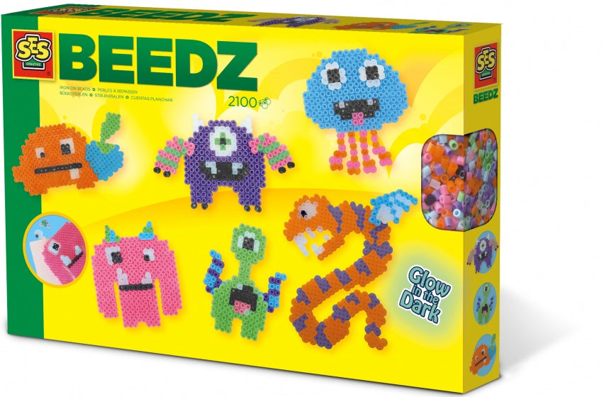 strijkkralenset Beedz Glow in the dark monsters 1200 stuks