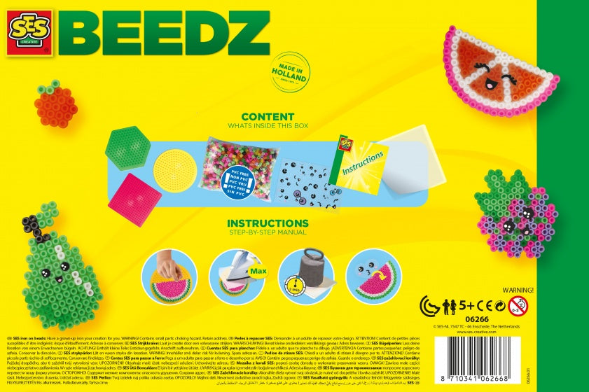 strijkkralenset Beedz Kawaii fruit 2300 stuks