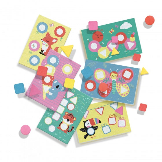 vilt mozaïeken 30 x 20 cm multicolor