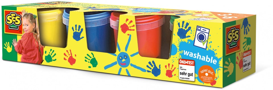 vingerverf Basic 145 ml 4 kleuren