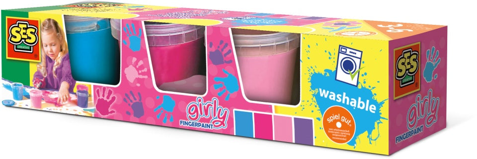 vingerverf Girly 145 ml 4 kleuren