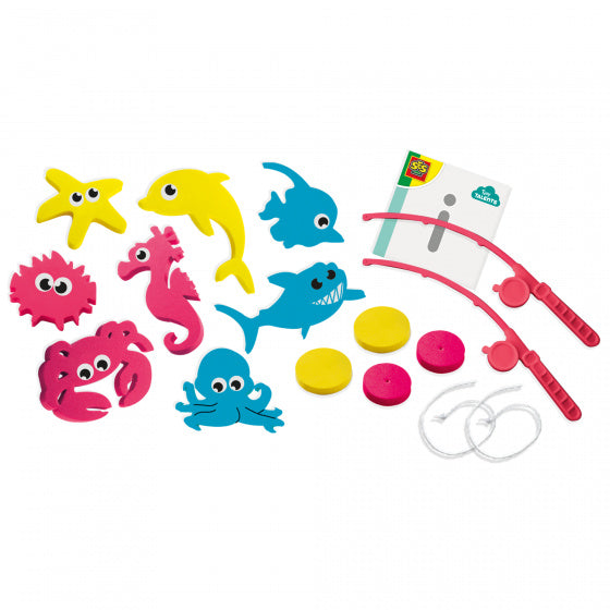 visspel zeedieren multicolor