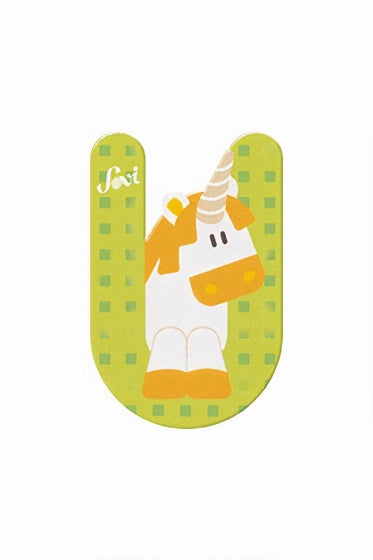 dierenletter U 10 cm groen