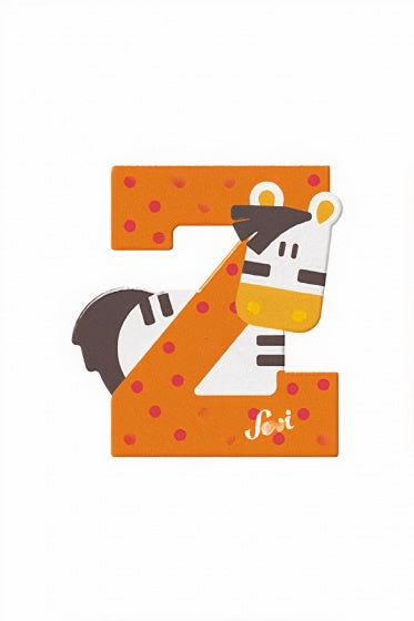 dierenletter Z 10 cm oranje