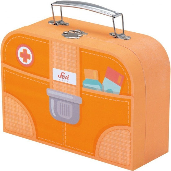 dokterskoffer set 10-delig oranje 20 x 15 x 8 cm