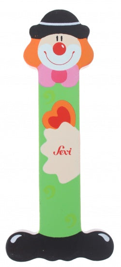 letter I clown 10 cm groen