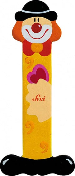 Letter I Clown geel 10 cm