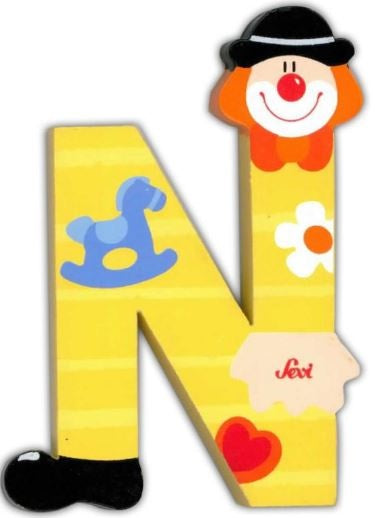 Letter N Clown 10 cm