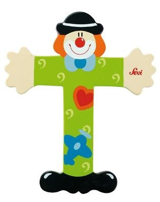 Letter T Clown 10 cm