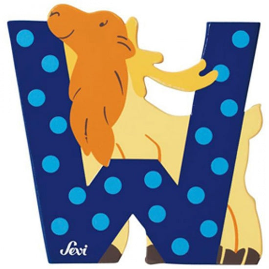 Letter W Dier 10 cm