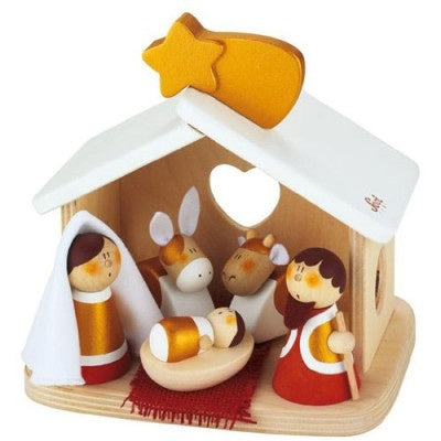 Nativity scene kerststal hout