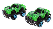 monstertrucks dino-print 6 cm 2 stuks groen