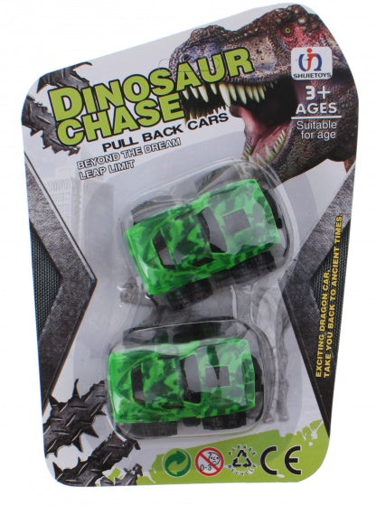 monstertrucks dino-print 6 cm 2 stuks groen