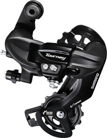 achterderailleur Tourney RD-TY300D 6/7 speed zwart