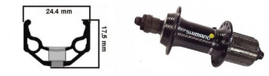 achterwiel FH-RM30 26 inch 7 Speed RVS Zac 19 zilver