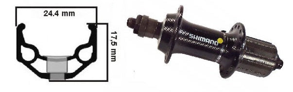 achterwiel FH-RM30 28 inch 7 Speed uitval zilver