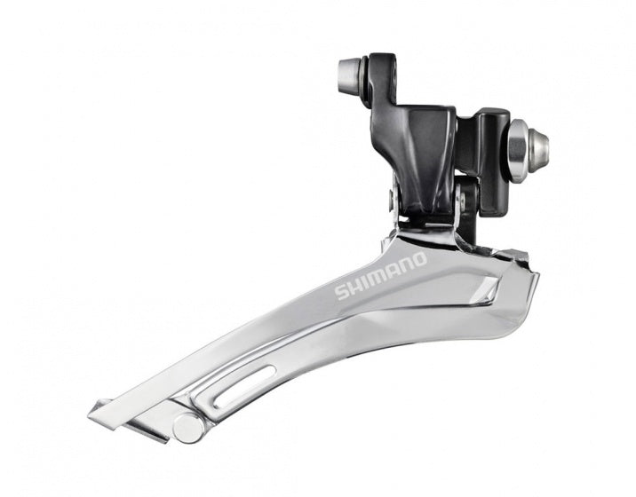 voorderailleur CX70 10S dubbel zilver aanlas down pull